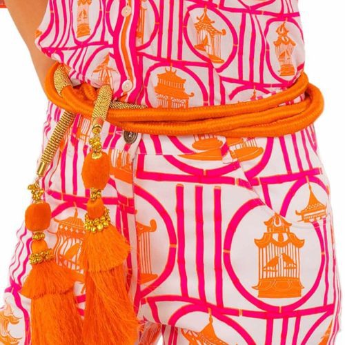 Adjustable Razzle Dazzle Belt Orange ONE SIZE