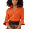 Priss Blouse - Chiffon Orange