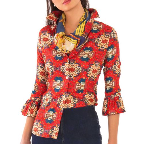 Priss Blouse - Turkey Trot - Final Sale Red