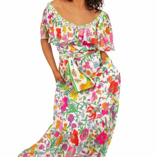 Arles Midi/Maxi Dress - Birds & Bees - Final Sale Brights