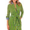 Breezy Blouson Dress - Sunshine Plaid - Final Sale Green