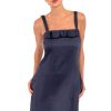 Cotton Day Into Night Dress Navy