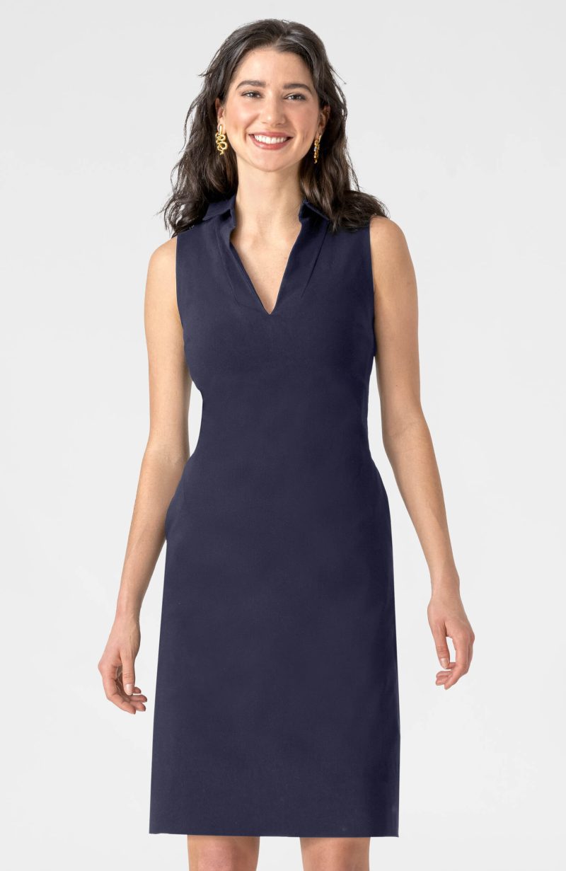 The Countess Dress - Solid Navy