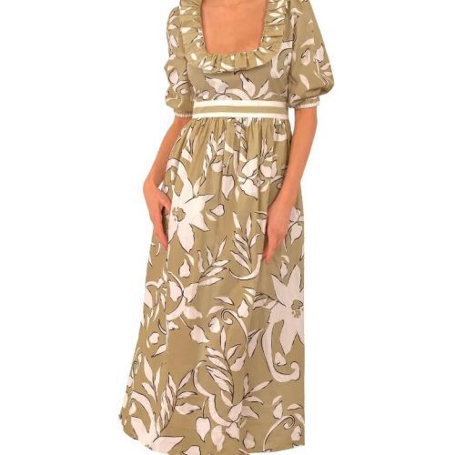 Daphne Dress - Full Bloom Khaki