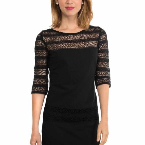 Cotton Lace Dress - The Illusion - Final Sale Black