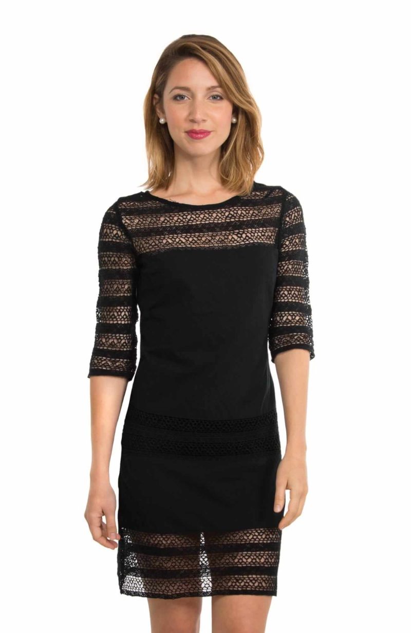 Cotton Lace Dress - The Illusion - Final Sale Black