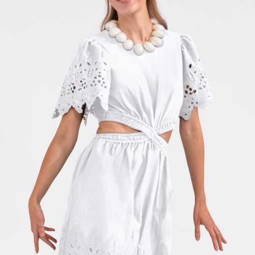 X Marks The Spot Dress (Pre-Order) White