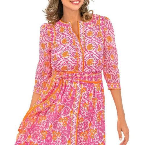 Flutter Dress - East India Pink Orange