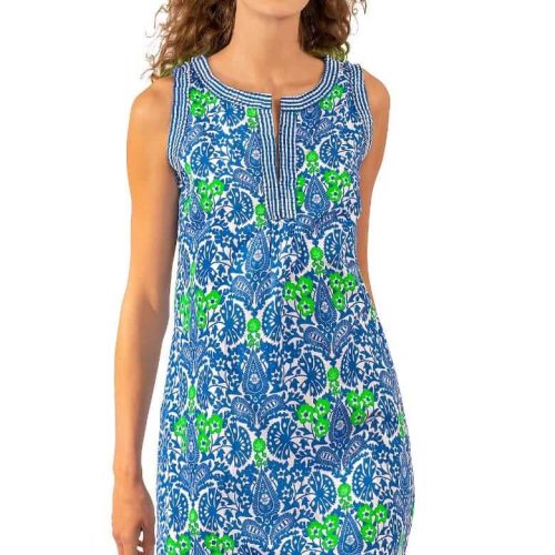 Cotton Flirt Dress - East India - Final Sale Blue Kelly