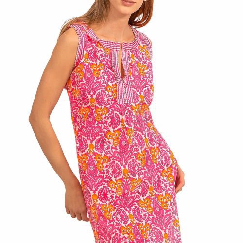 Cotton Flirt Dress - East India - Final Sale Pink Orange