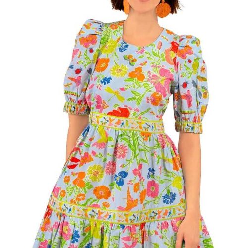 Frolic Dress - Birds & The Bees Periwinkle