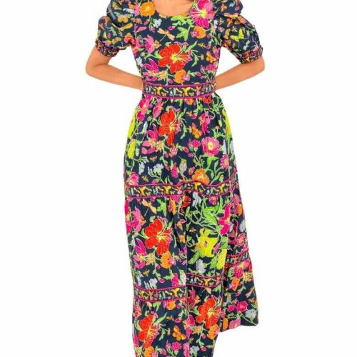 Frolic Maxi Dress - Birds & Bees Navy