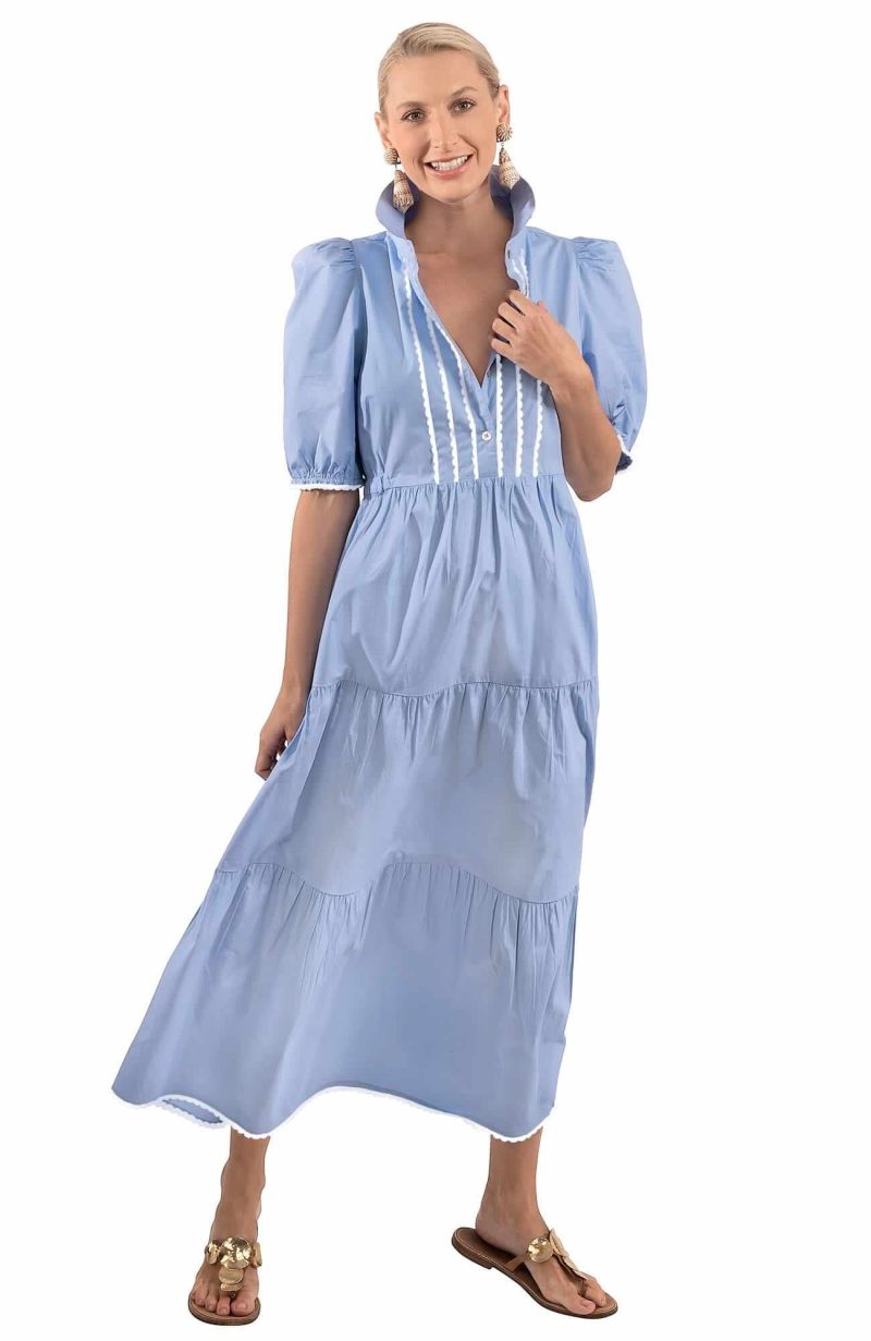 Cotton Ric Rac Roc Midi/Maxi Dress Periwinkle