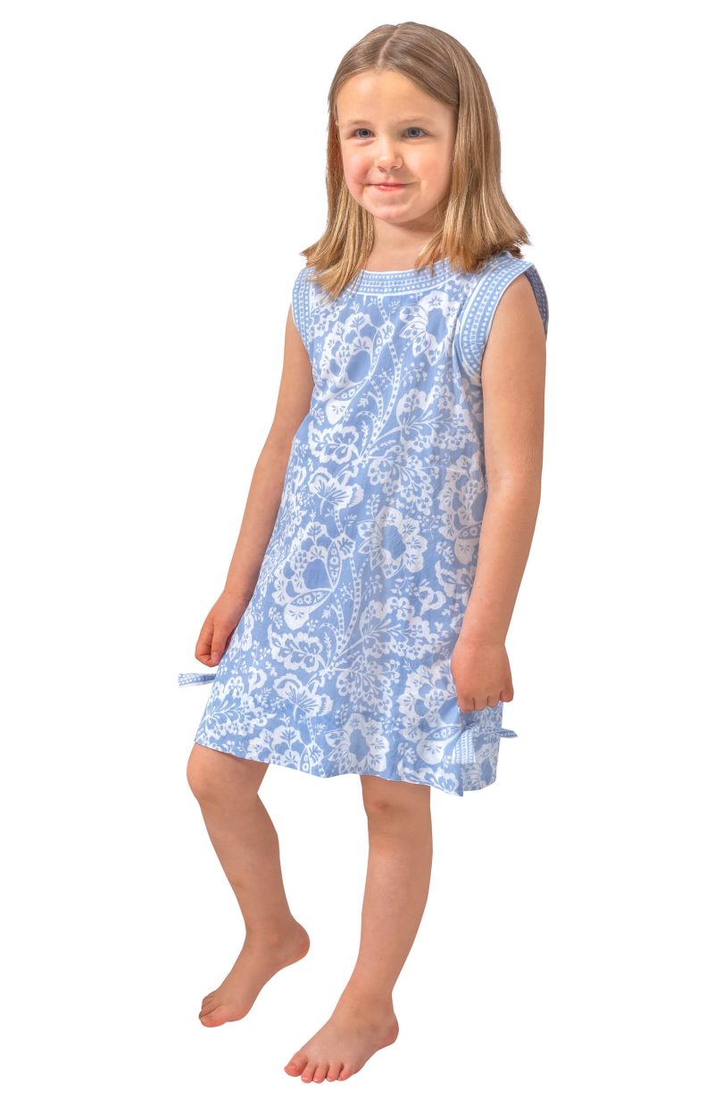 Girls Dress - Flora Periwinkle