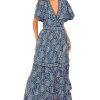 Le Marais Midi/Maxi Dress - Sultan's Dining Room Navy White