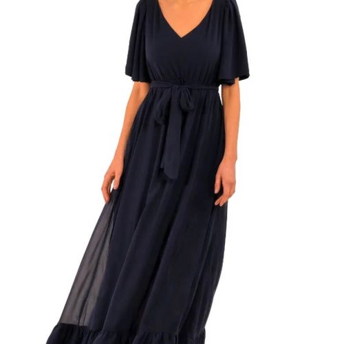 Solid Melody Maxi Dress Navy