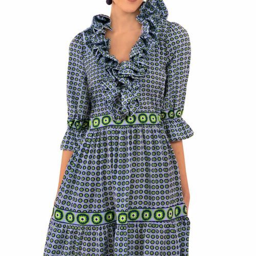 Posh Foulard Dress - Final Sale Periwinkle