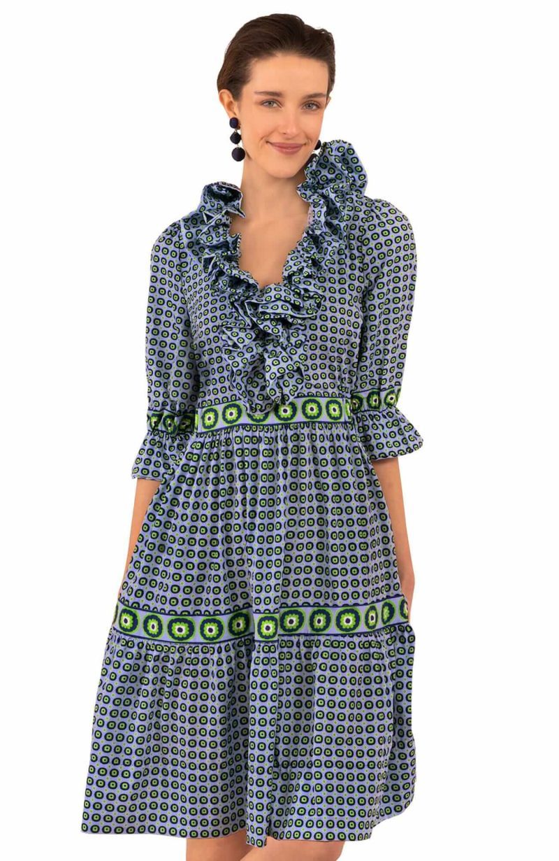 Posh Foulard Dress - Final Sale Periwinkle