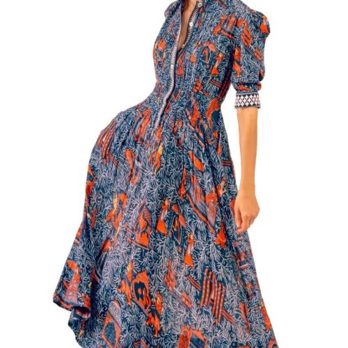 Cinch Maxi Dress - Palanquin Party Navy