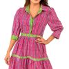 Damsel Dress Sunshine Plaid Pink