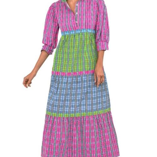 Damsel Maxi Dress - Sunshine Plaid Multi