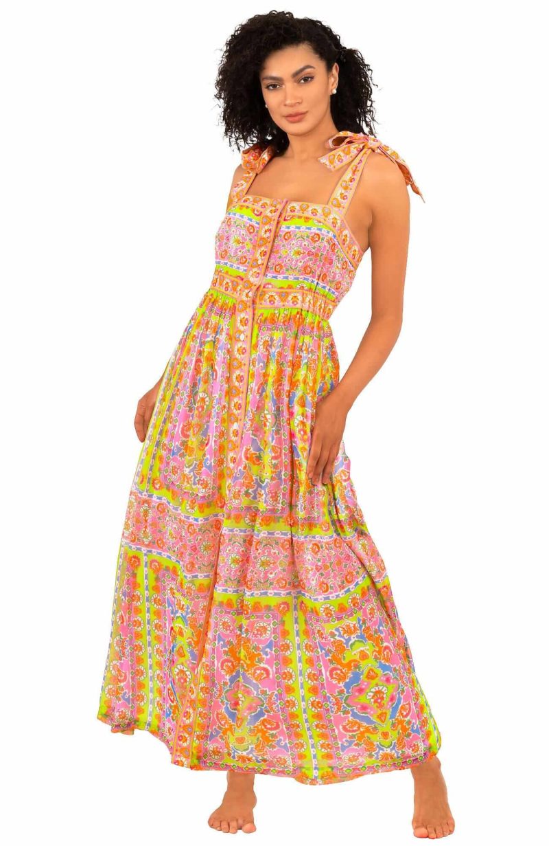 Fun In The Sun Dress - Watteau Pink Lime