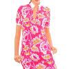 Pique Serve it Up Dress - Flora Pink Orange