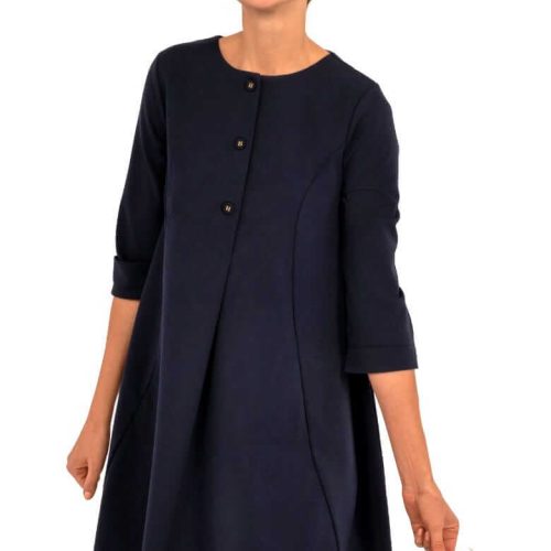 Ponte Ursula Dress - Uptown Girl Navy