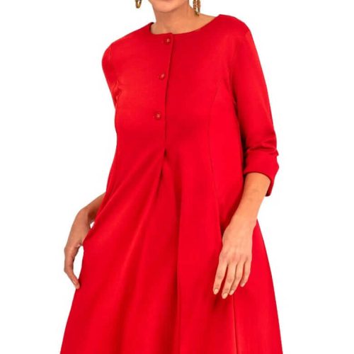 Ponte Ursula Dress - Uptown Girl Red