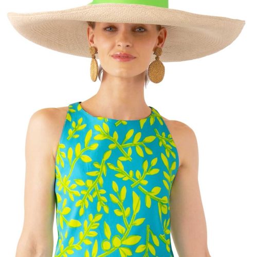 Hand Woven Panama Hat - St Tropez Lime