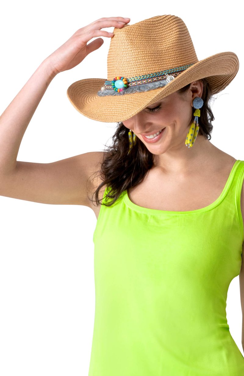 Mermaid Cowboy Hat - Band Tan One Size