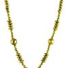 "The Athena" Long Beaded Necklace Gold