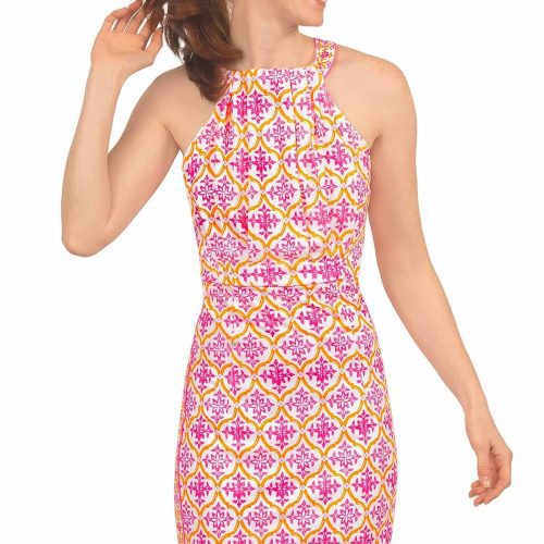 Jersey Bougie Dress - East India Pink Orange