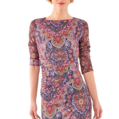 Jersey Corset Dress - Pleasantly Paisley - Final Sale Black