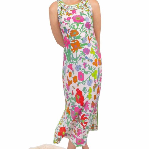 Jersey Isosceles Maxi Dress - Birds & The Bees Brights