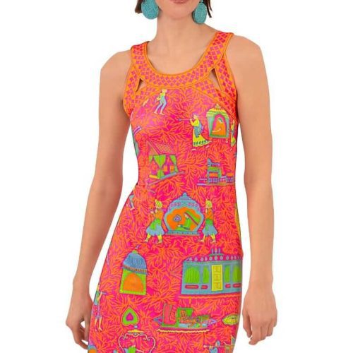 Jersey Isosceles Dress - Palanquin Party Pink