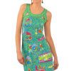 Jersey Isosceles Dress - Palanquin Party Turquoise