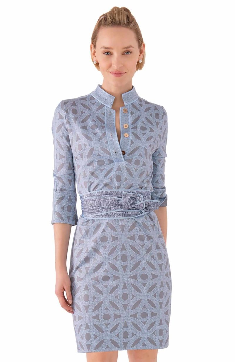 Jersey Mandarin Dress - Hooplah - Final Sale Grey