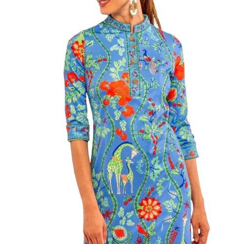 Mandarin Dress - Jungle Symphony Brights