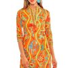 Mandarin Dress - Jungle Symphony Orange