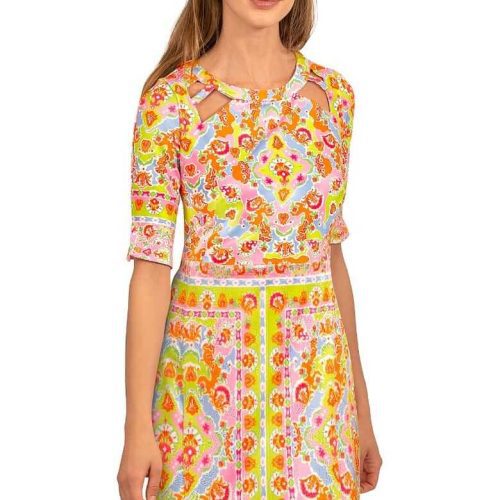 Jersey Peek A Boo Dress - Watteau Lime Pink