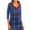 Ruffneck Dress - Middleton Plaid Navy