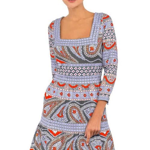 Square Dance Dress - Paisley Park Periwinkle