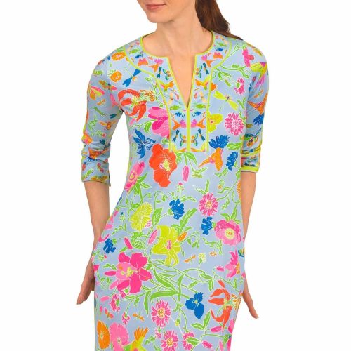 Jersey Swing Dress - Birds & The Bees Periwinkle