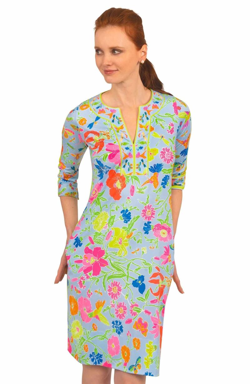 Jersey Swing Dress - Birds & The Bees Periwinkle