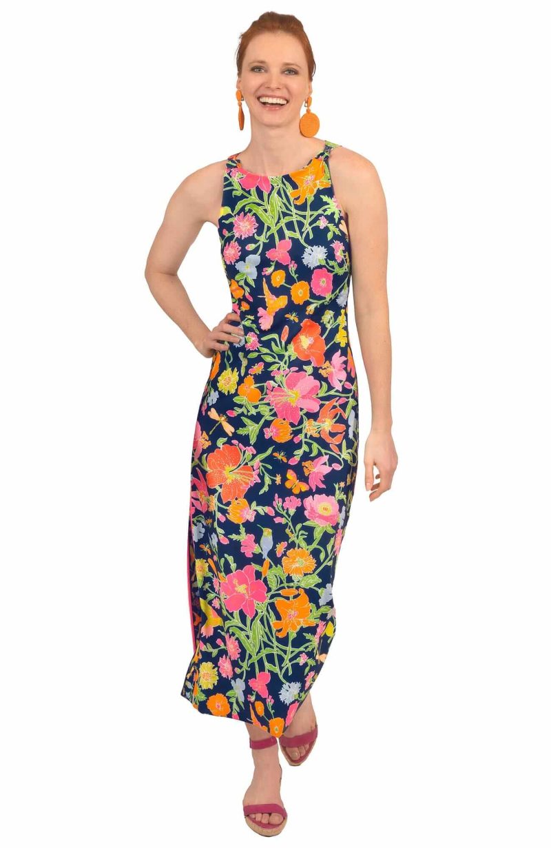 Jersey Slick Maxi Dress - Birds & The Bees Navy