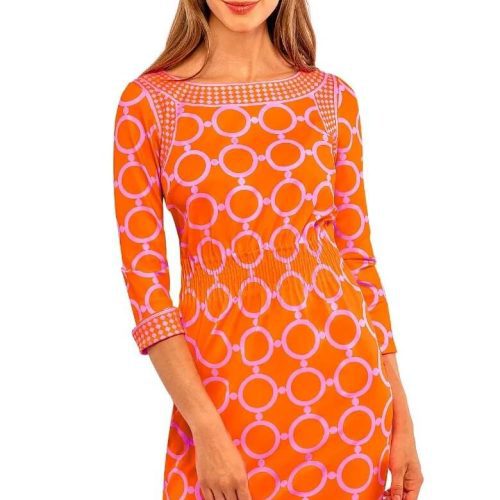 The Cinch Dress - Dip & Dot Orange