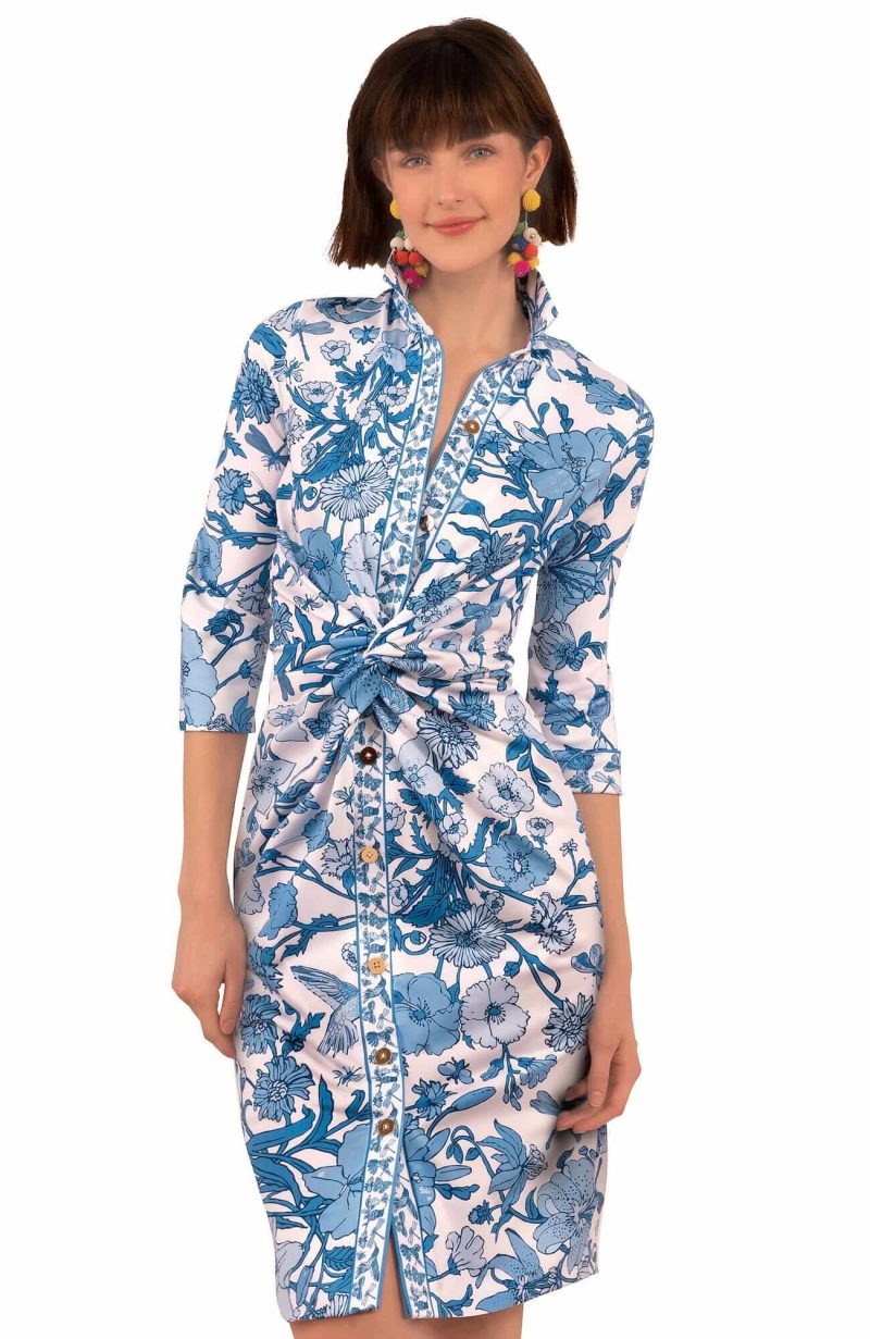 Jersey Twist & Shout Dress - Birds And The Bees Blues