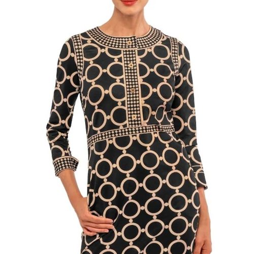 Trimmed Up Dress - Dip & Dot Black