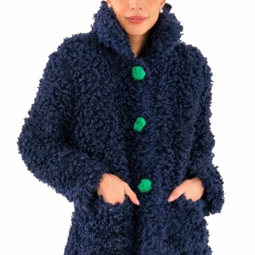 Poodle Doodle Jacket - Final Sale Navy